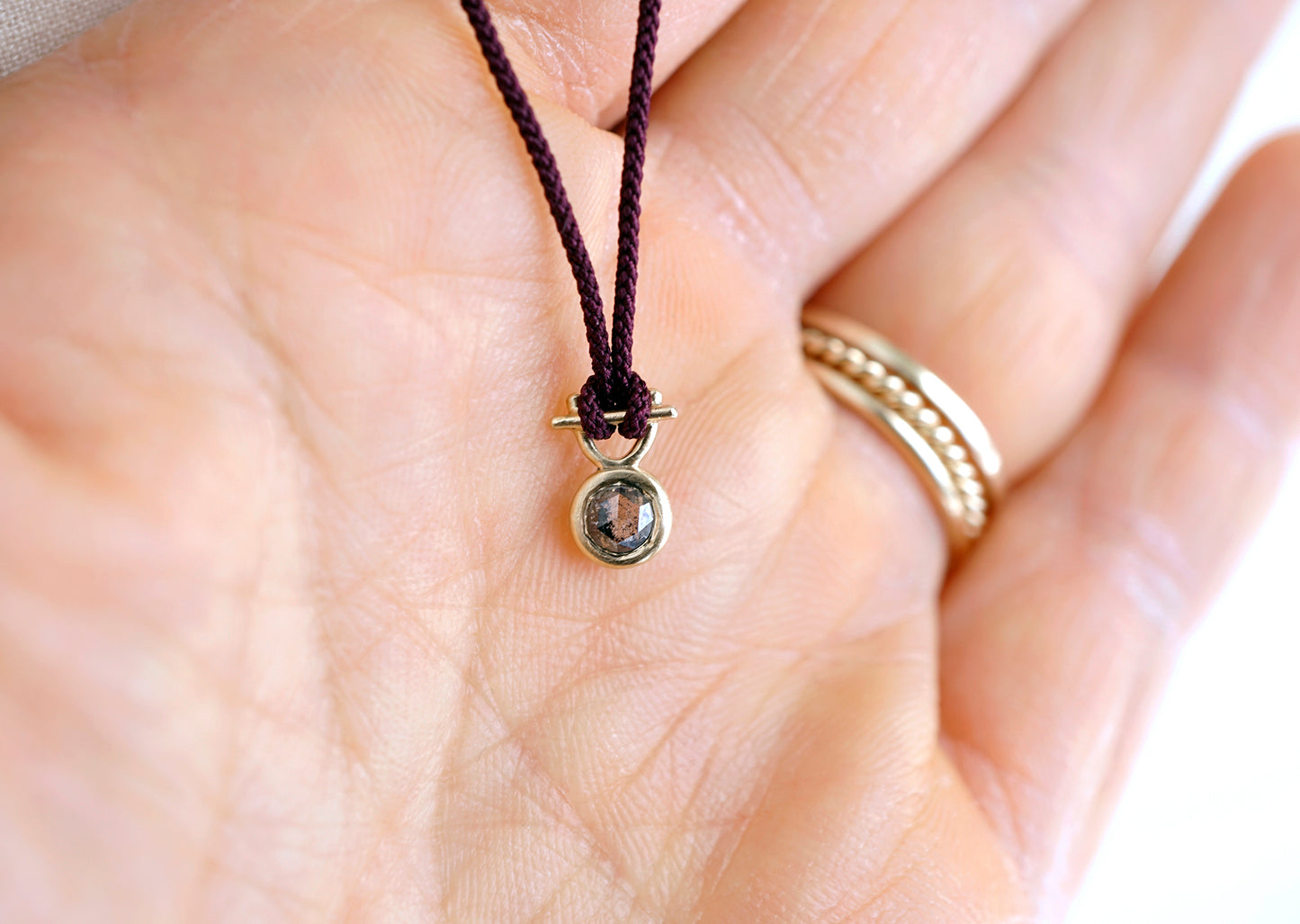 Diamond U-bend pendant