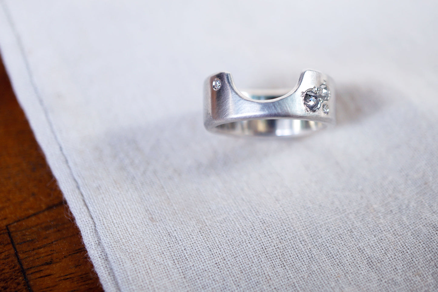 U-bend Diamond Ring