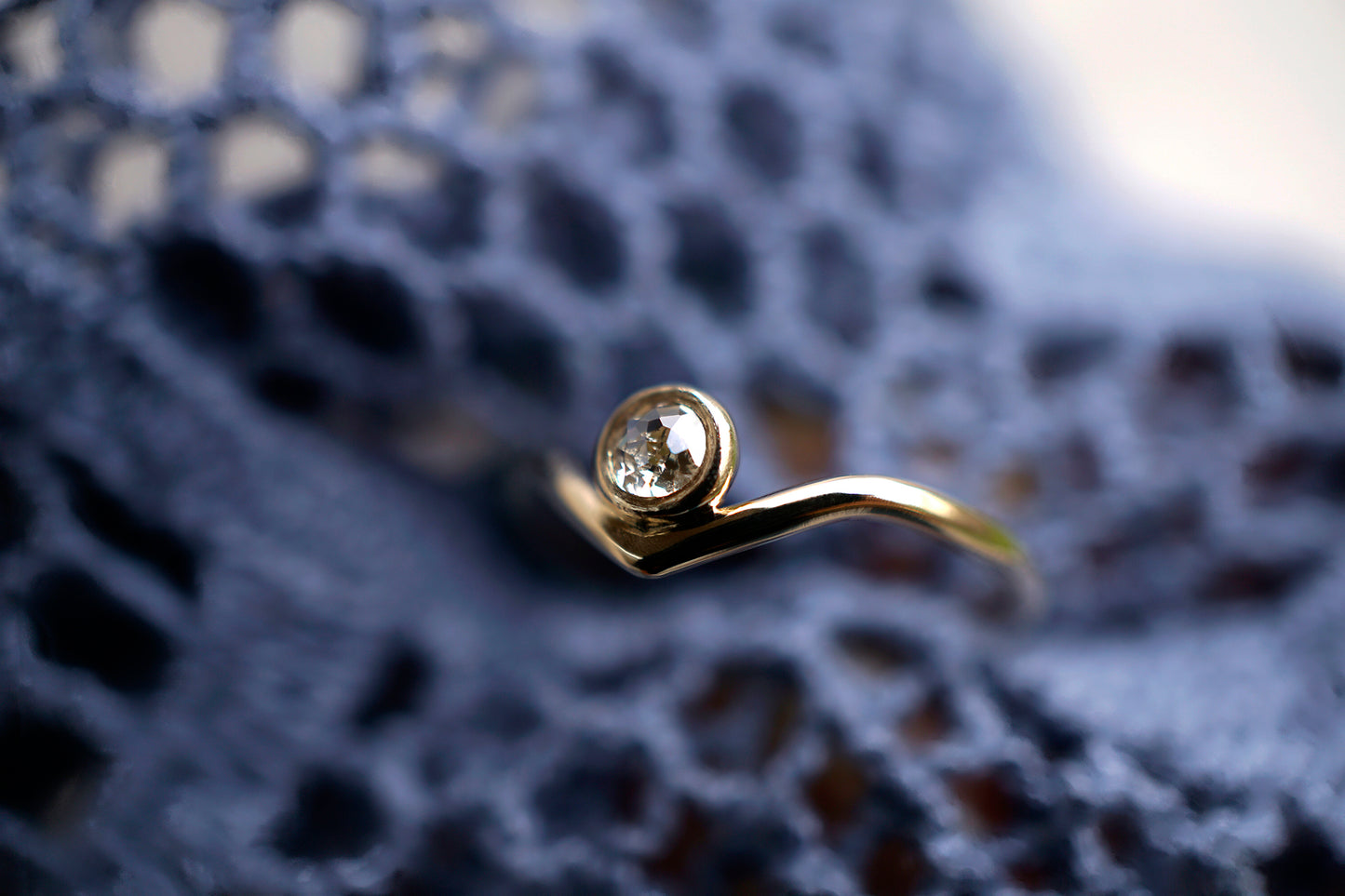 Salt and Pepper Diamond Pinky Ring