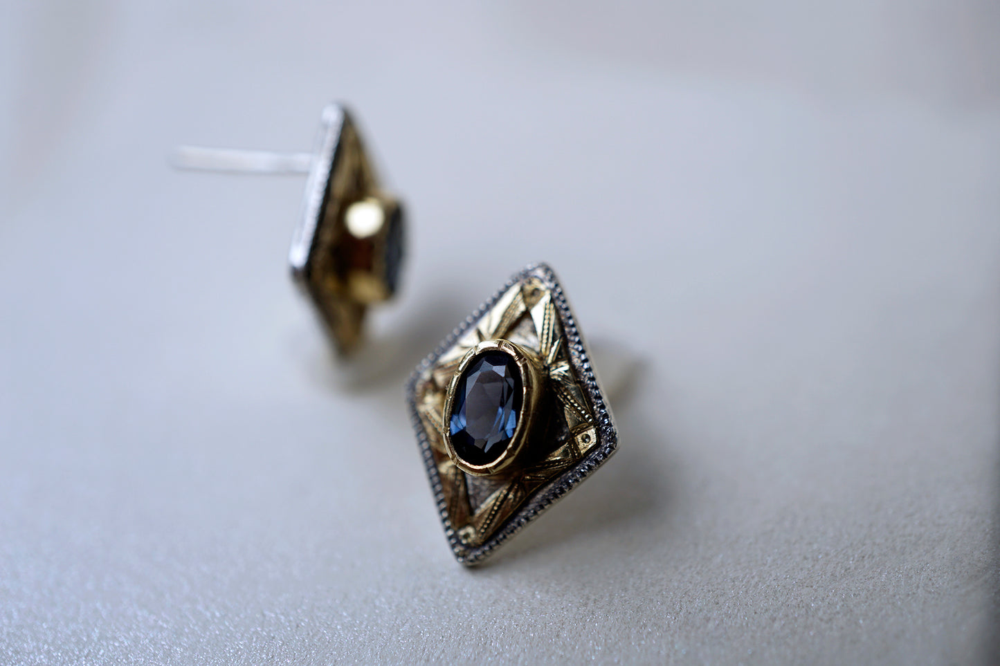 Art Deco Engraved Earrings