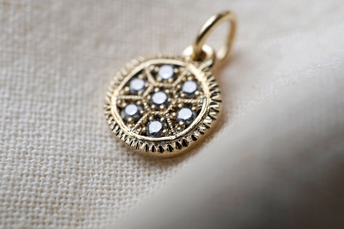 Salt and Pepper Pave Pendant