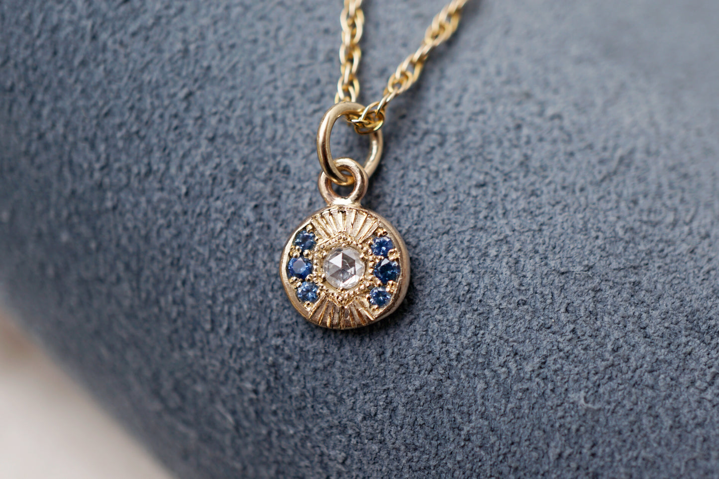 Diamond and Sapphire Pave Pendant