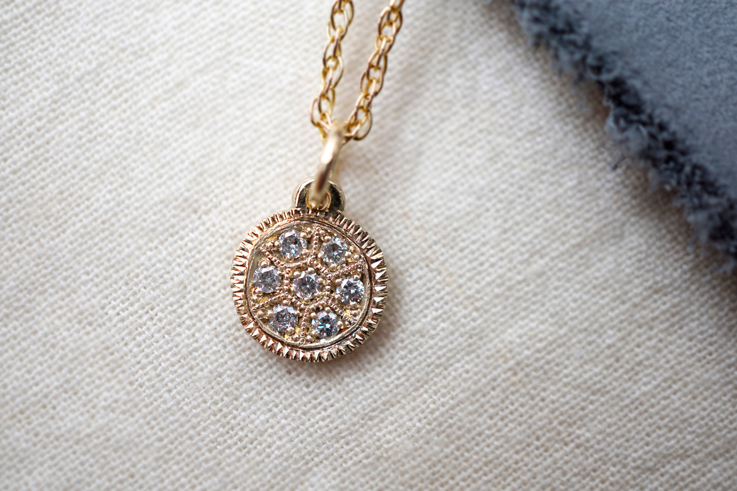 Salt and Pepper Pave Pendant