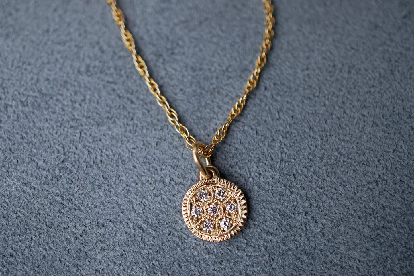 Salt and Pepper Pave Pendant