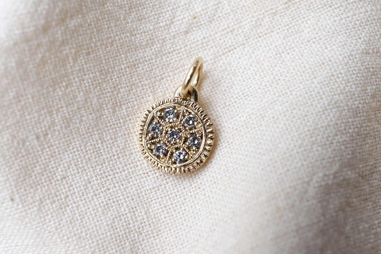 Salt and Pepper Pave Pendant